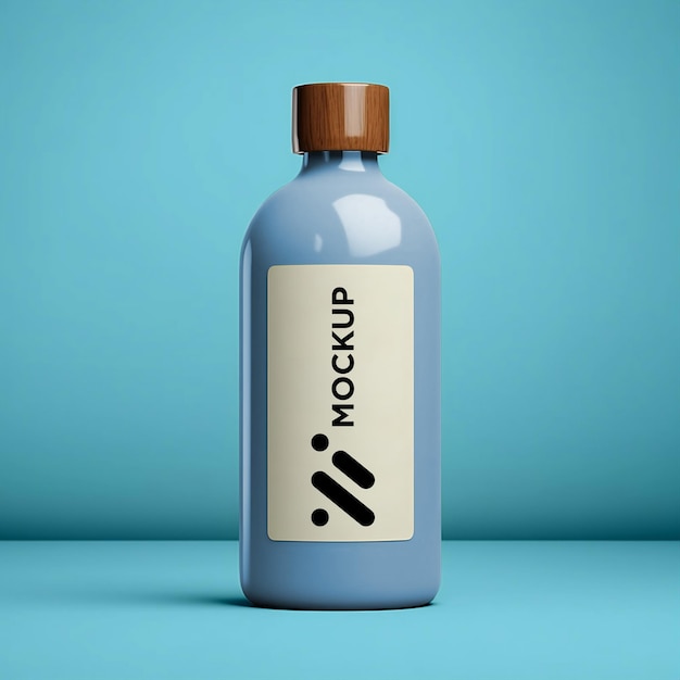 Gratis PSD volledig bewerkbare mockup van sinaasappelsap glazen fles