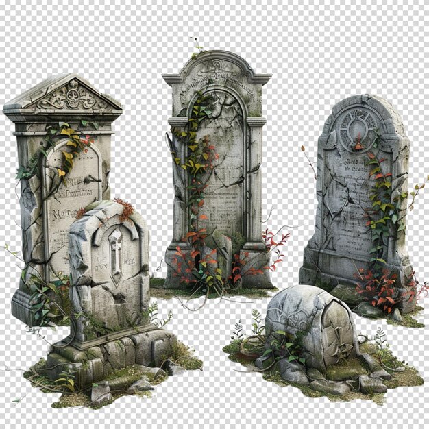 PSD grave or tomb isolated on transparent background