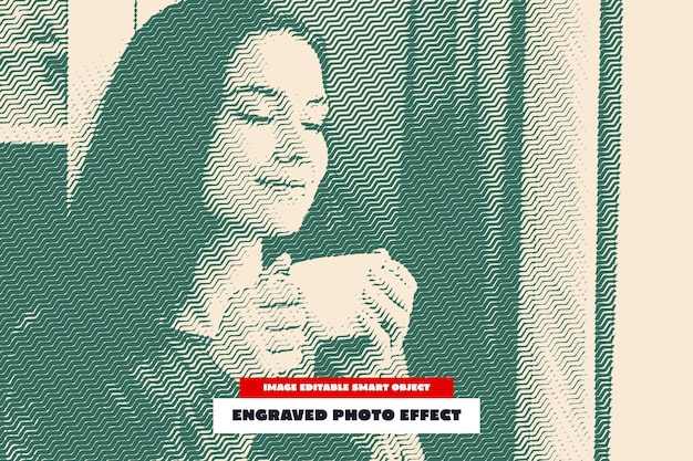 Graveerd foto-effect