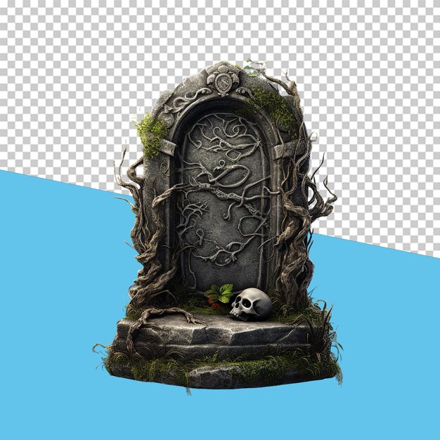 PSD gravestone isolated object transparent background