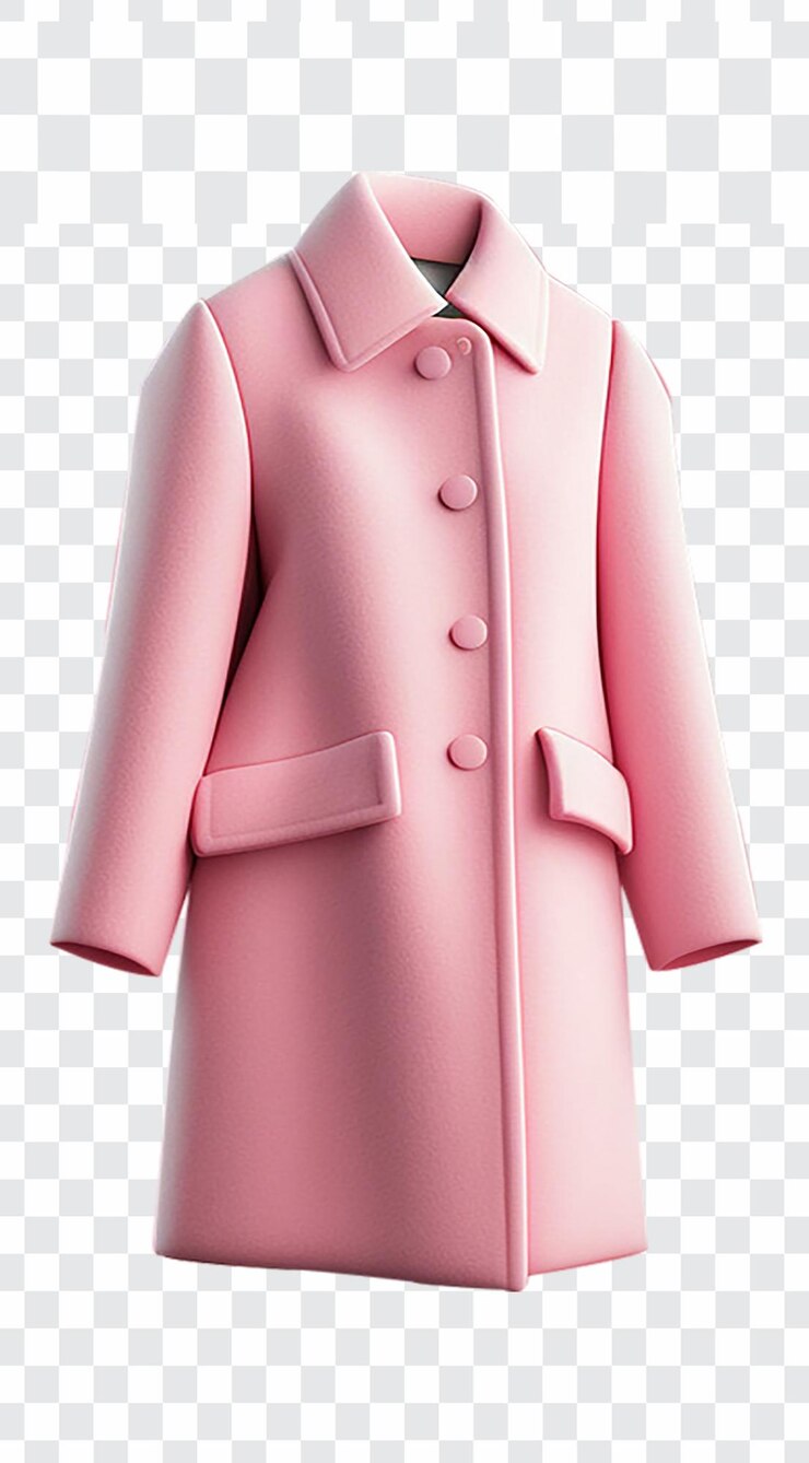 PSD gray coat isolated on transparent background