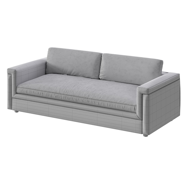 A gray couch with pillows on it