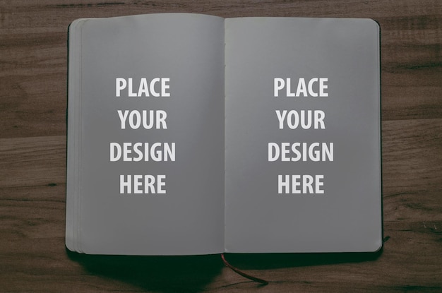 Gray DoubleSided Book Mockup PSD