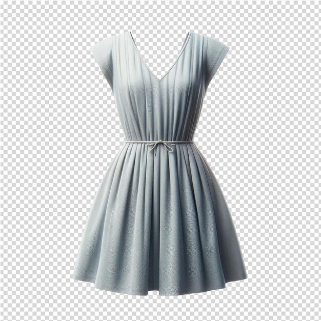 PSD a gray dress with a bow on the front