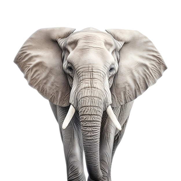 PSD gray elephant cartoon image