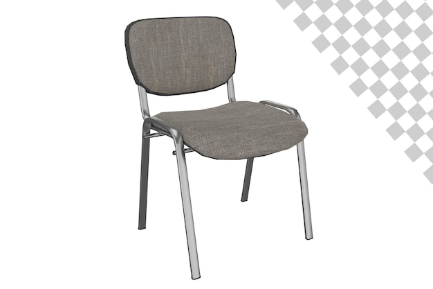 gray fixed desk chair with metal bases