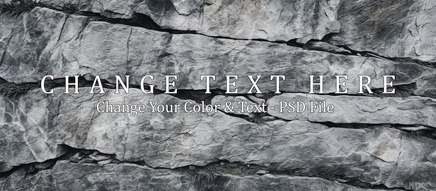 PSD gray grunge banner abstract stone background