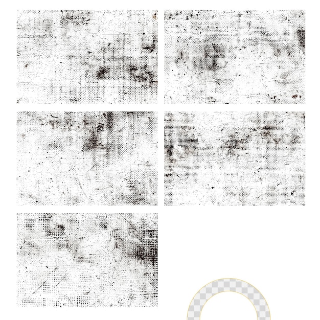 PSD gray grunge texture on transparent background