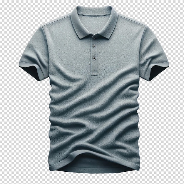 PSD a gray polo shirt with a gray collar and a white collar