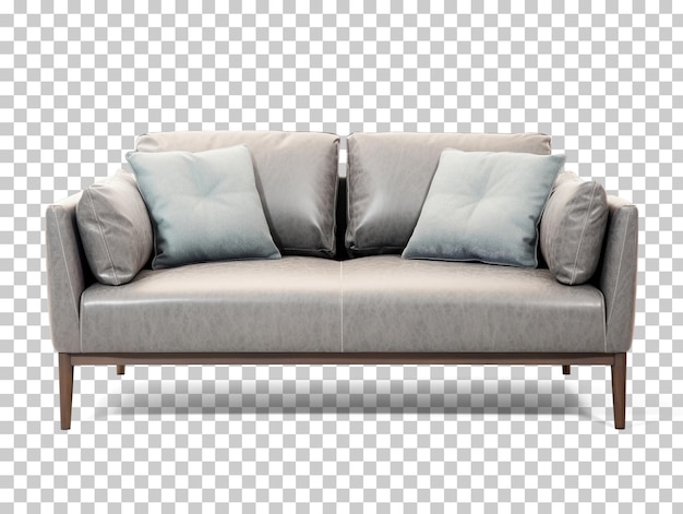 PSD gray sofa isolated on transparent background png psd