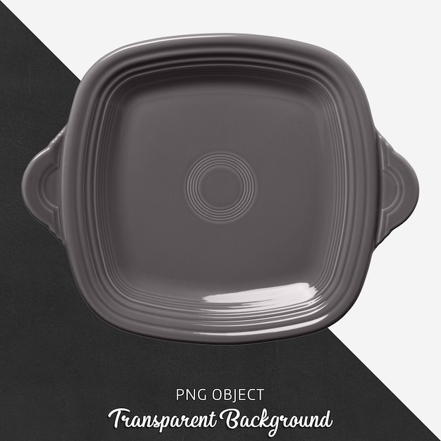 gray square ovenware on transparent background