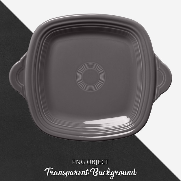 PSD gray square ovenware on transparent background