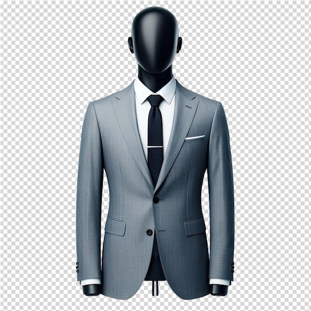 PSD a gray suit with a tie and a tie