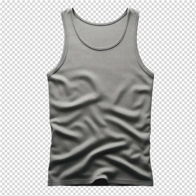 PSD a gray tank top with a pattern of lines on it