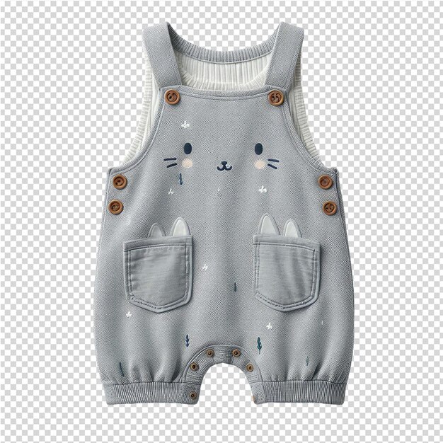 PSD a gray vest with a cat on it and the front has a collar on it