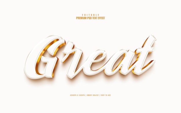 Great golden editable premium psd text effect