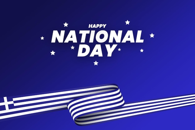 Greece flag design national independence day banner editable text and background