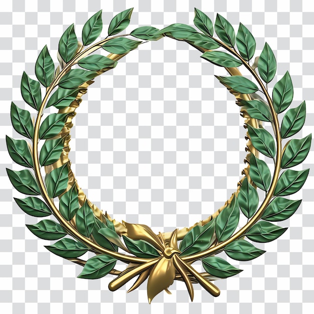 PSD greek laurel wreath isolated on transparent