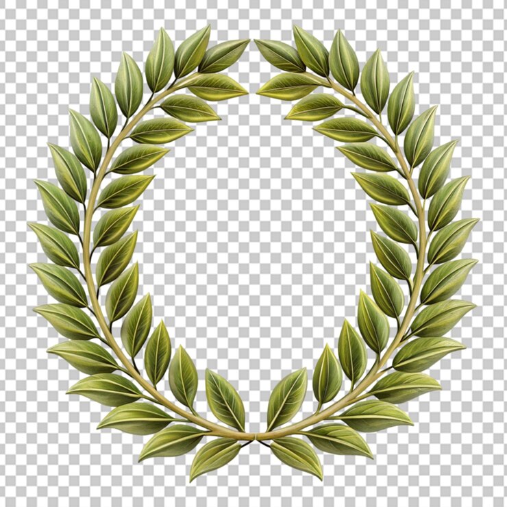 PSD 透明な背景のギリシャのローレル花束
