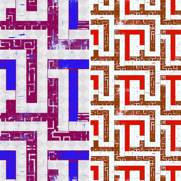 greek meander key patterns delineated in linear shapes with creative abstract geometric vector