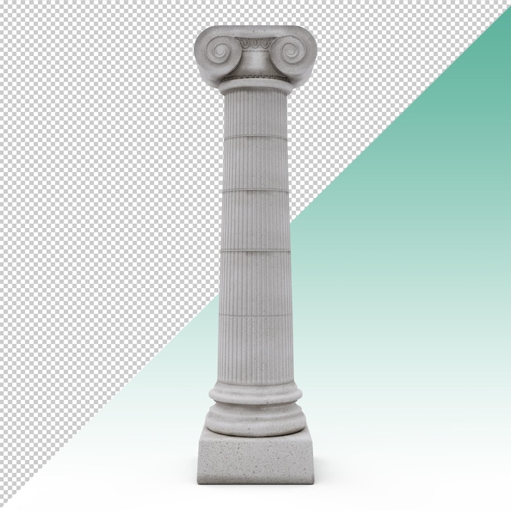 PSD greek pillar column