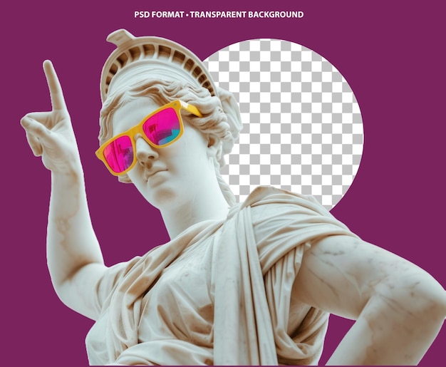 Greek statue colorful sunglasses