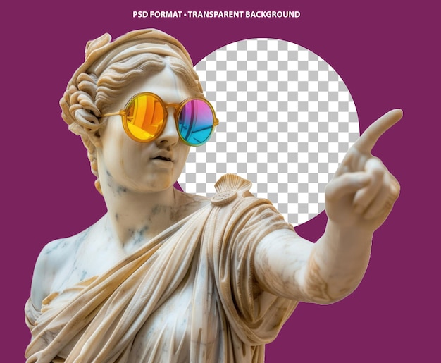 Greek statue colorful sunglasses