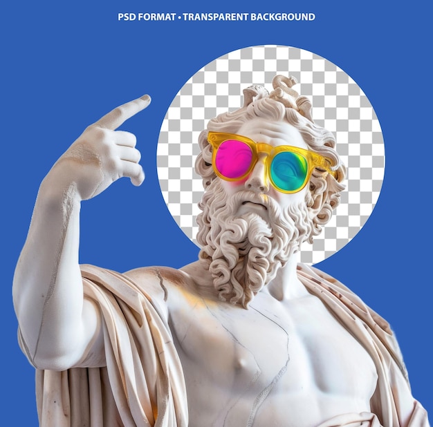 Greek statue colorful sunglasses