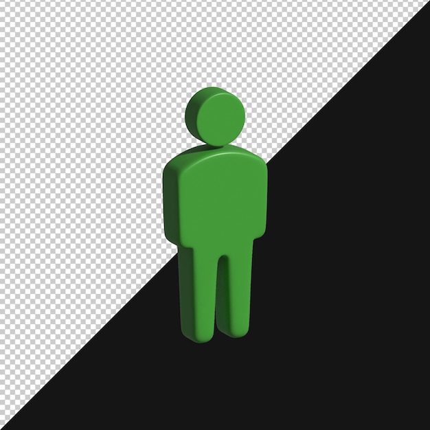 green 3d human figure icon