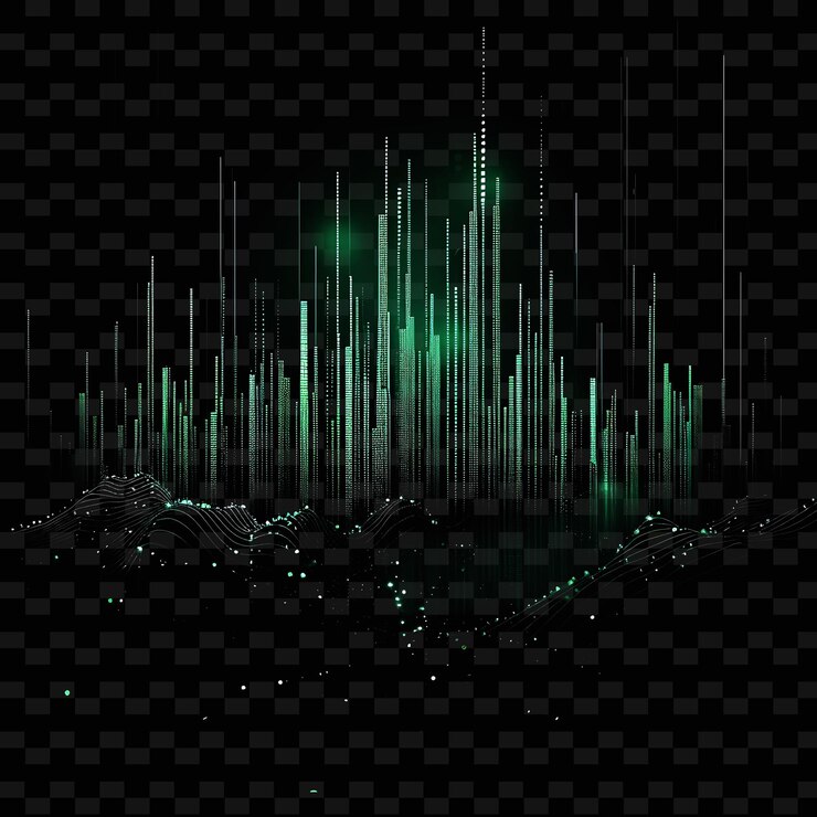 PSD a green abstract graphic with a green background and a green graph