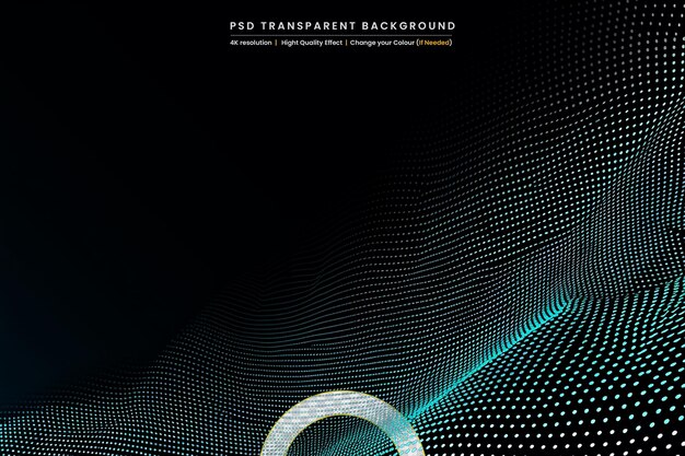 PSD green abstract on transparent background