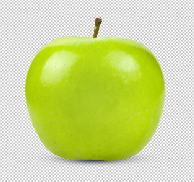 Green apple isolated on alpha layer background