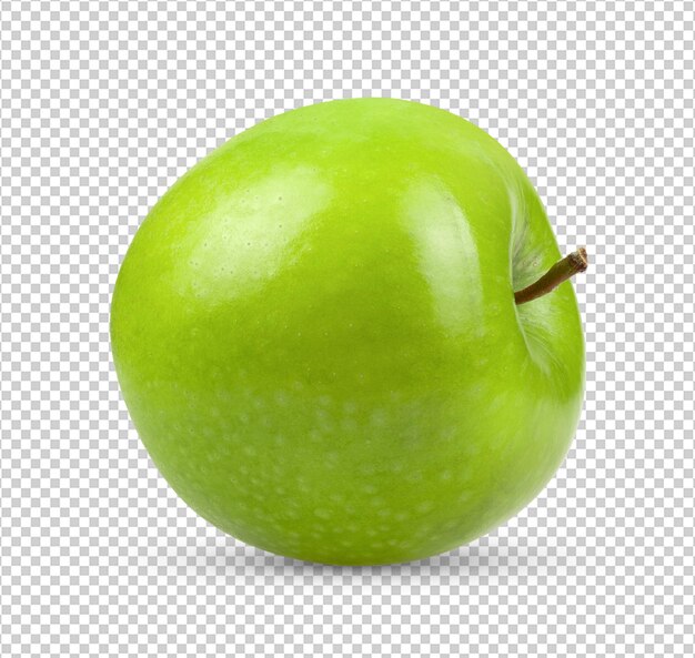 PSD green apple isolated on alpha layer background