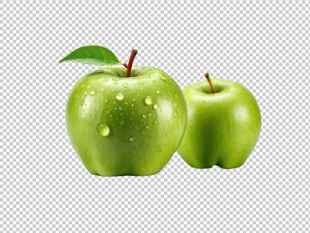 Green apple isolated on alpha layer