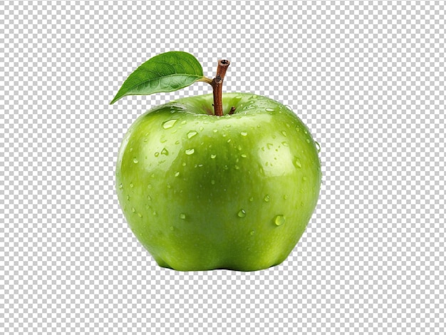 Green apple isolated on alpha layer