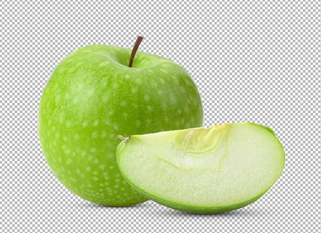 Green apple isolated