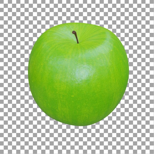 PSD green apple on a transparent background