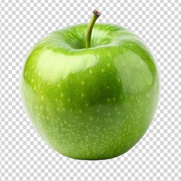 PSD a green apple on transparent background