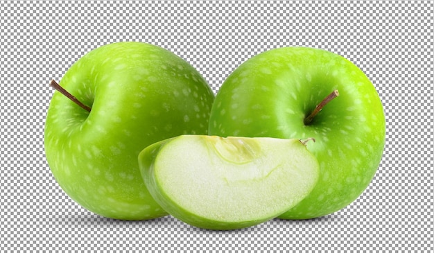 Green apples isolated