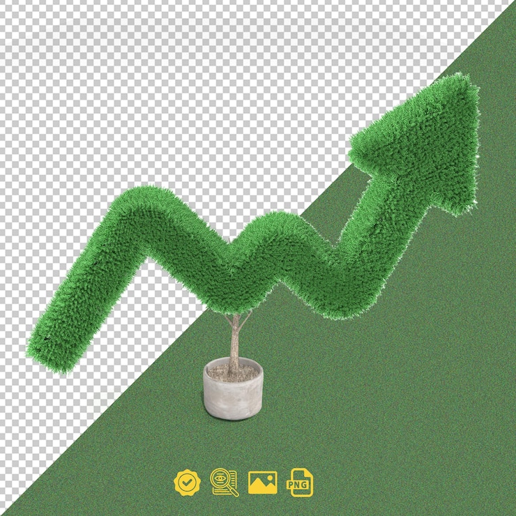PSD a green arrow with the word u on it