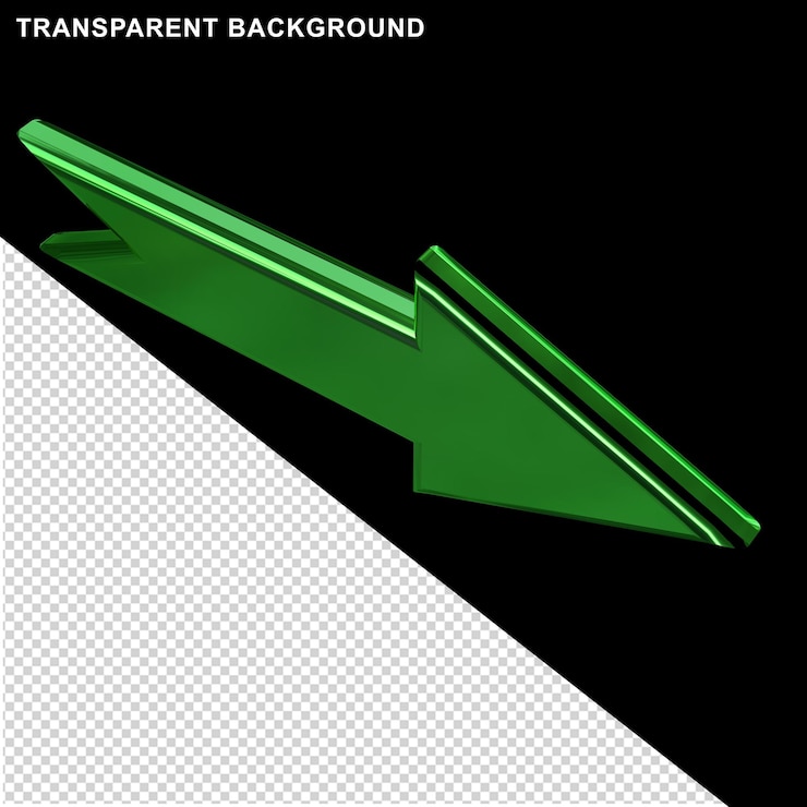 PSD green arrow