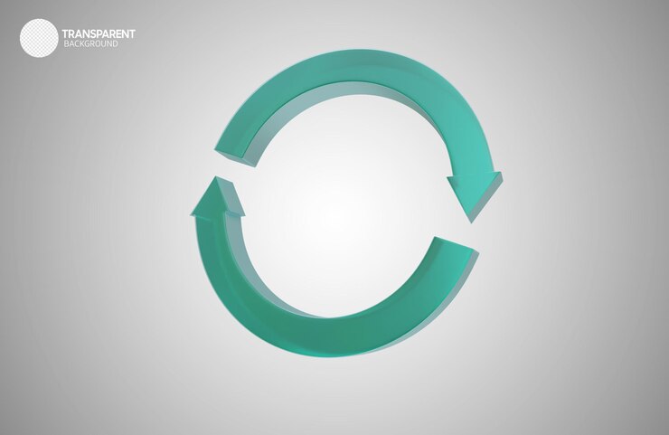 PSD green arrows in a circle with the word development on the bottom right