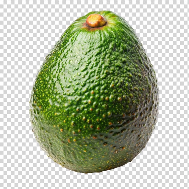 PSD un avocado verde con una parte superiore marrone su uno sfondo trasparente