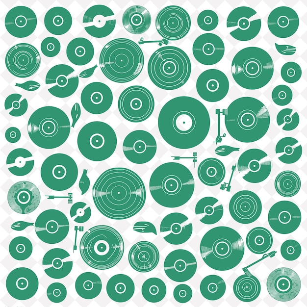 PSD a green background with circles and the number 3 on it