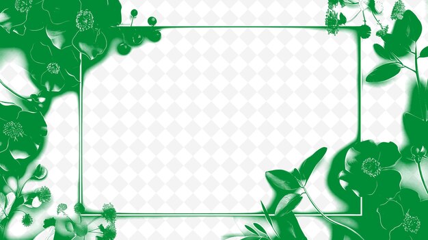 PSD a green background with a floral pattern and birds flying around