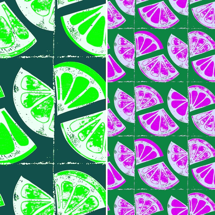 PSD a green background with a lemon wedge and limes