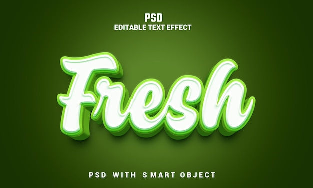 A green background with the word fresh in white letters.