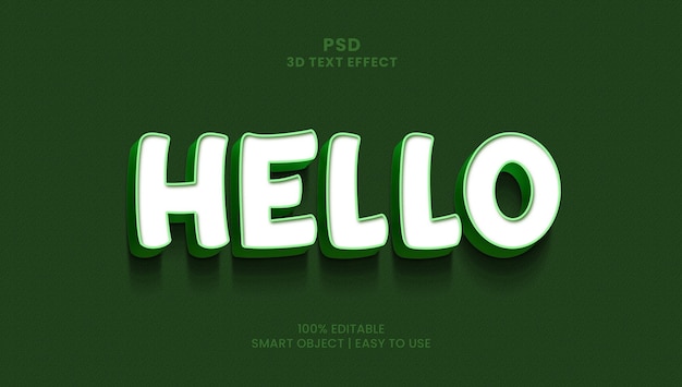 緑の背景に「hello」の文字
