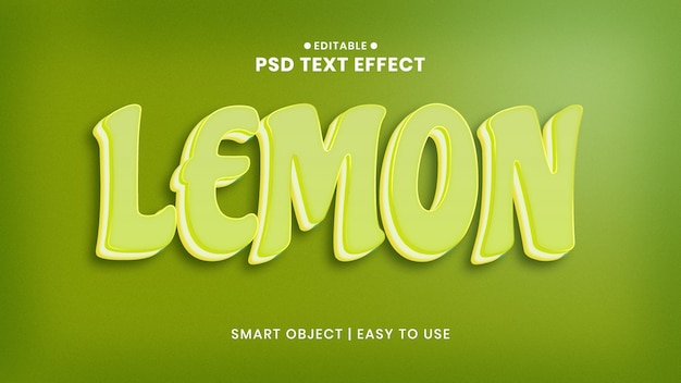 PSD a green background with the word lemon on it