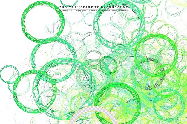 PSD green balloons on white on transparent background